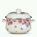 enamel flower decals big body pot soup & stock pot